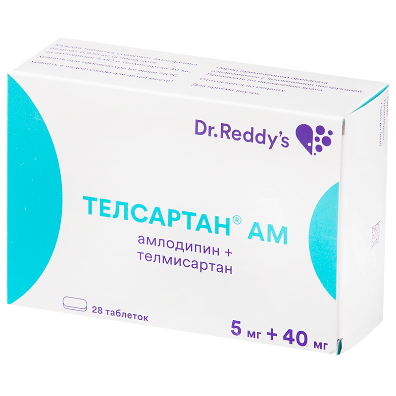 ТЕЛСАРТАН АМ 10мг+80мг N28 таб. Dr. Reddy.s Laboratories Ltd.