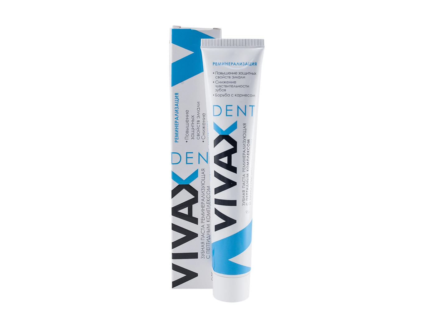 ЗУБНАЯ паста VIVAX реминерализующаяс пептидным комплексом, 95гр