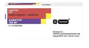 ЛАМИТОР 100мг N30 таб. Torrent Pharmaceuticals Ltd