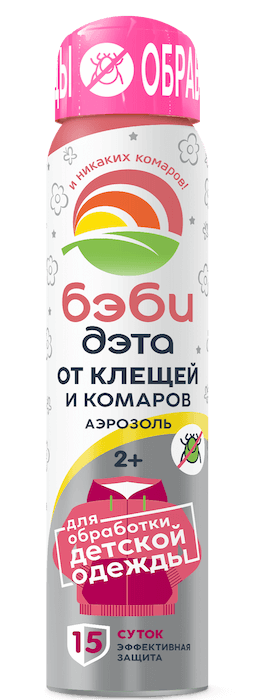 ДЭТА БЭБИ аэрозоль от клещей/комаров 100мл Химик 