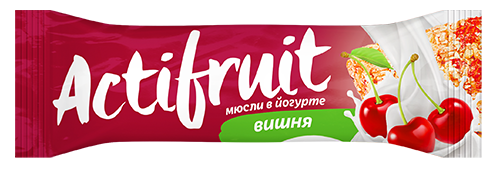 АКТИФРУТ батончик мюсли Вишня в йогурте 30г Tekmar Slovensko s.r.o