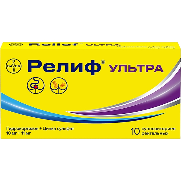 РЕЛИФ УЛЬТРА 10мг+11мг N10 суппозитории ректальные Институт де Ангели С.р.Л.