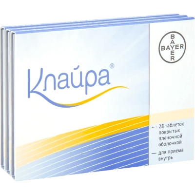 КЛАЙРА N28х3 таб. покрытые пленочной оболочкой Bayer Weimar GmbH and Co. KG
