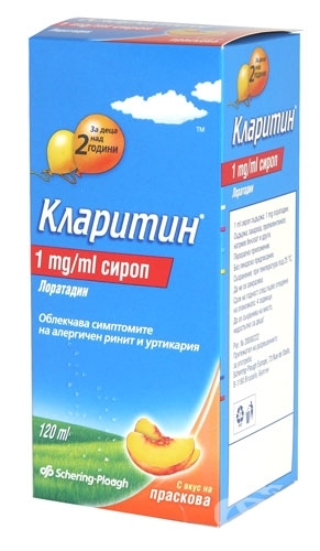 КЛАРИТИН 1мг/мл 120мл сироп Шеринг-Плау Лабо Н.В.