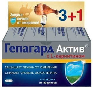 ГЕПАГАРД АКТИВ капс. 0,36г N30х4уп Биос НПФ