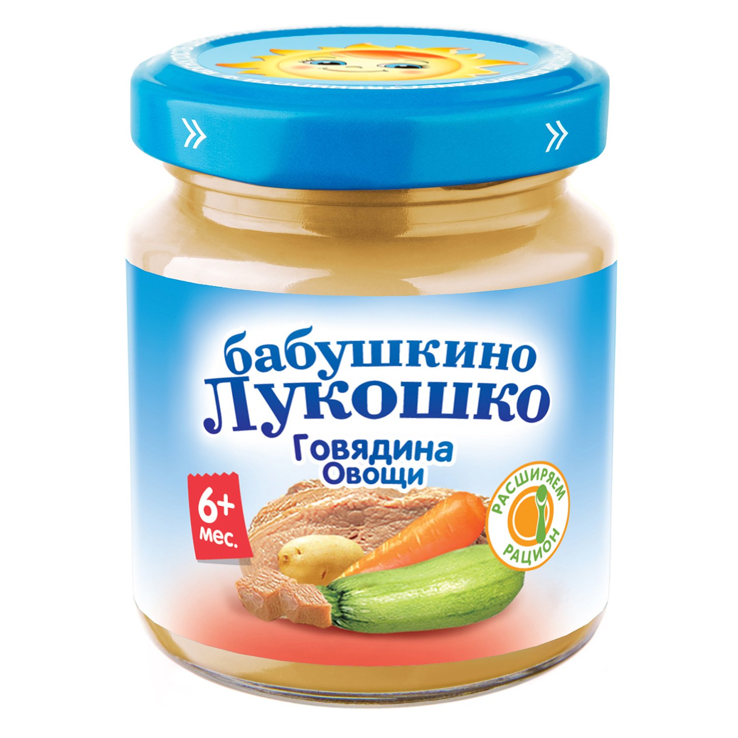 БАБУШКИНО ЛУКОШКО пюре Рагу овощное с говядиной 7+ 100г Фаустово Завод детского питания