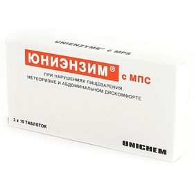 ЮНИЭНЗИМ С МПС N20 таб. покрытые оболочкой Unichem Laboratories Ltd