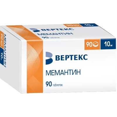 МЕМАНТИН-ВЕРТЕКС 10мг N90 таб. покрытые пленочной оболочкой Вертекс АО