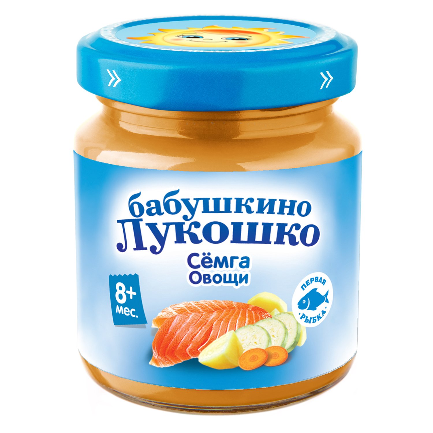 БАБУШКИНО ЛУКОШКО пюре рагу Семга/Овощи 8+ 100г Фаустово Завод детского питания