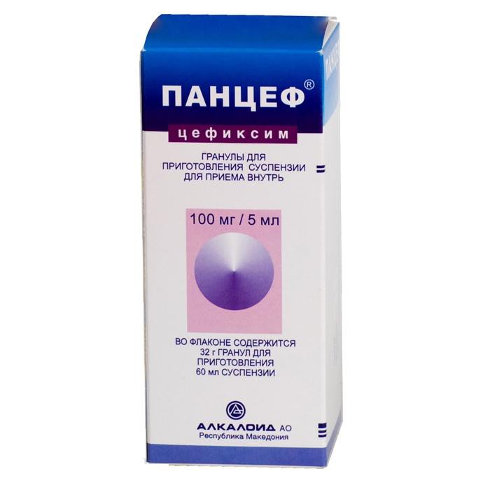 ПАНЦЕФ 100мг/5мл 32г (60мл) гранулы д/приготовления р-ра Alkaloid AD