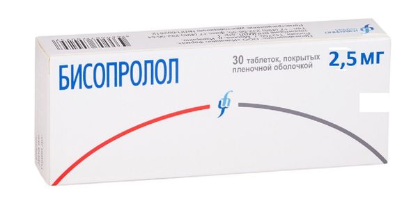 БИСОПРОЛОЛ 2,5мг N30 таб. Изварино