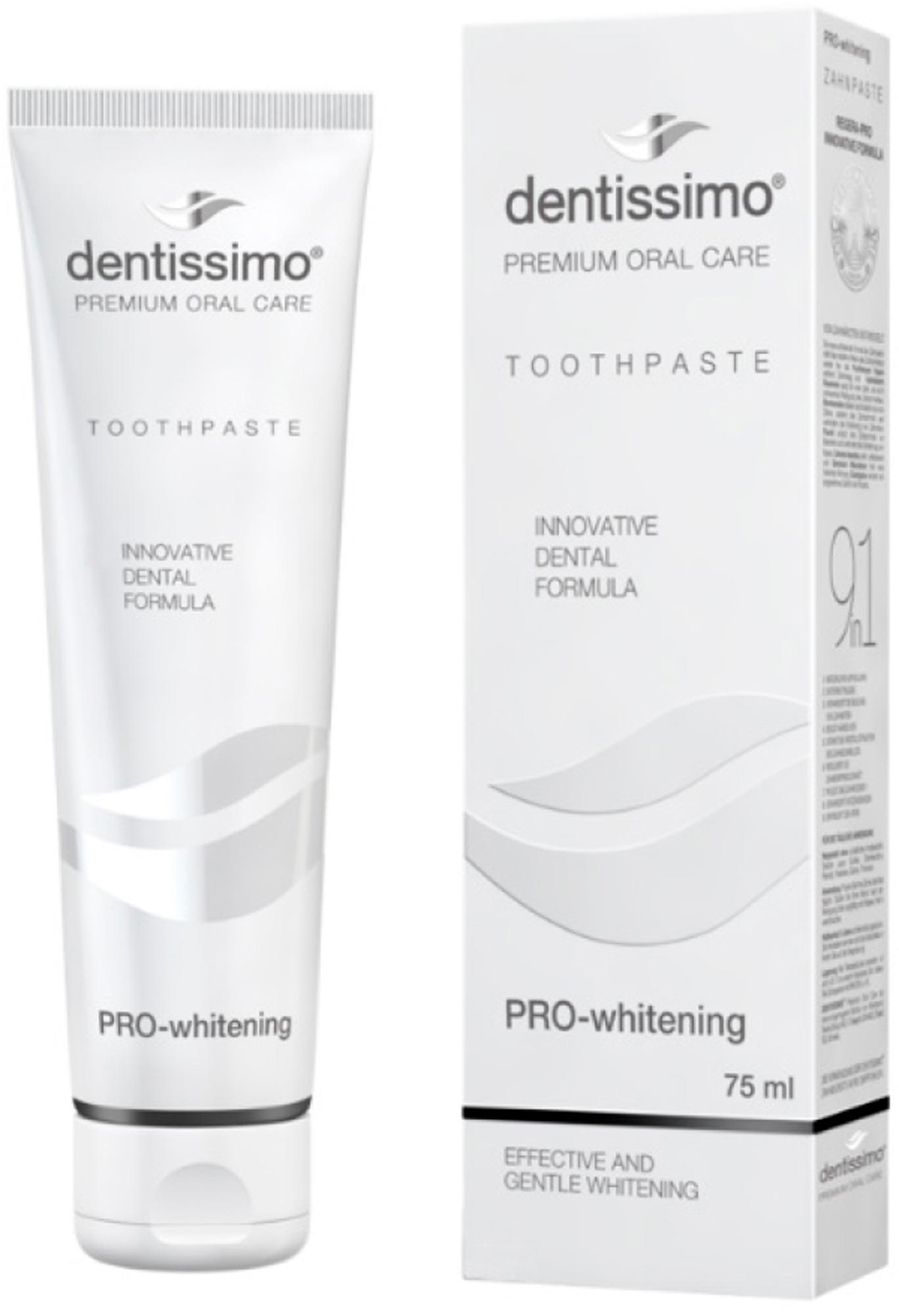 ЗУБНАЯ паста Dentissimo PRO-WHITENING Отбеливающая, 75мл (Италия)