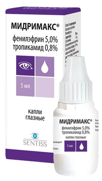 МИДРИМАКС 5мл капли глазные Сентисс Фарма