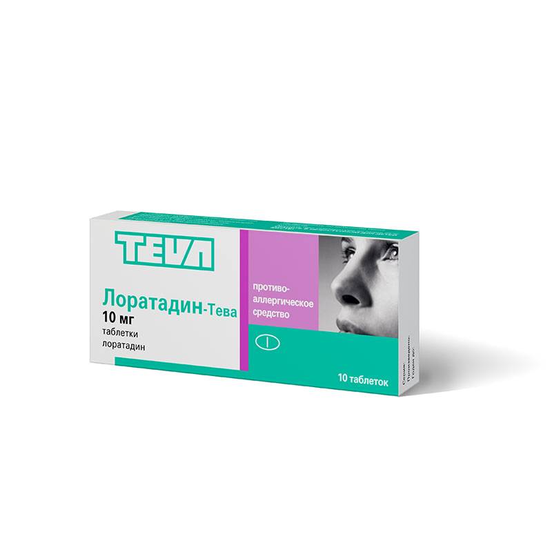 ЛОРАТАДИН-ТЕВА 10мг N10 таб. Teva Pharmaceutical Works Private Co.