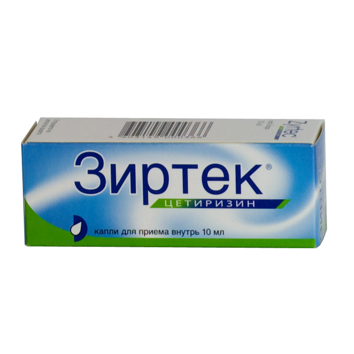 ЗИРТЕК 10мг/мл 10мл капли д/приема внутрь UCB Pharma S.A.
