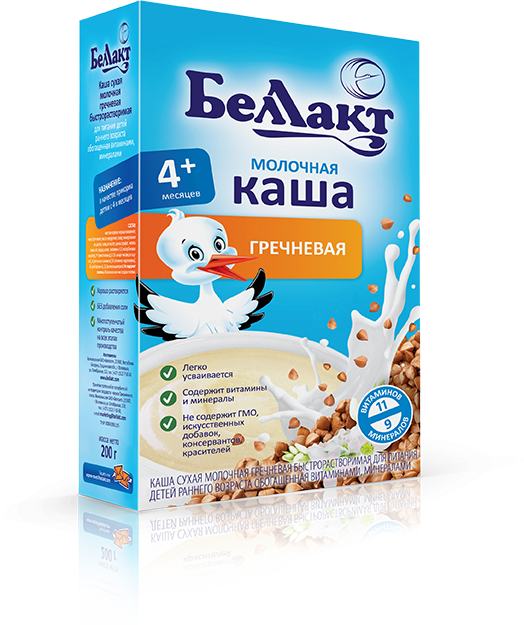 БЕЛЛАКТ каша мол. гречневая 200г