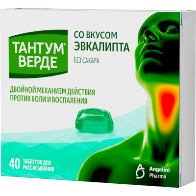 ТАНТУМ ВЕРДЕ 3мг N40 таб. д/рассасывания со вкусом Эвкалипта Диш АГ