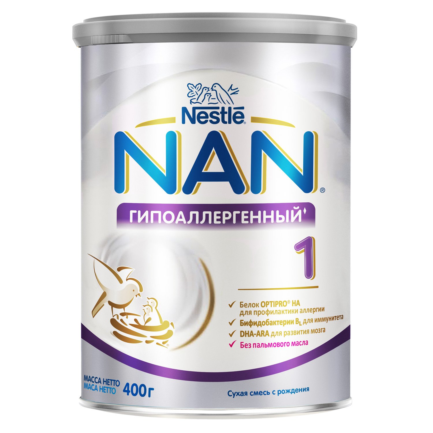 НЕСТЛЕ НАН ГА ОПТИПРО 1 смесь молочная 400г Nestle