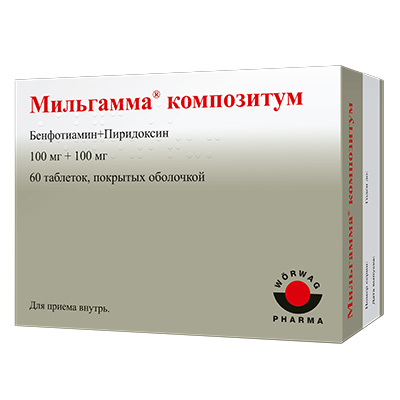 МИЛЬГАММА КОМПОЗИТУМ 100мг+100мг N60 таб. покрытые оболочкой Мауэрманн-Арцнаймиттель КГ