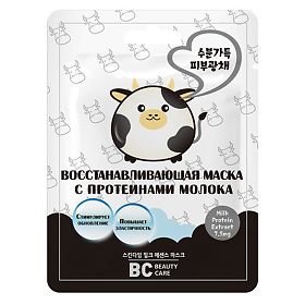 БЬЮТИ КЕА маска д/лица тканевая восстанавливающая с протеинами молока 26мл Coast Pacific Limited