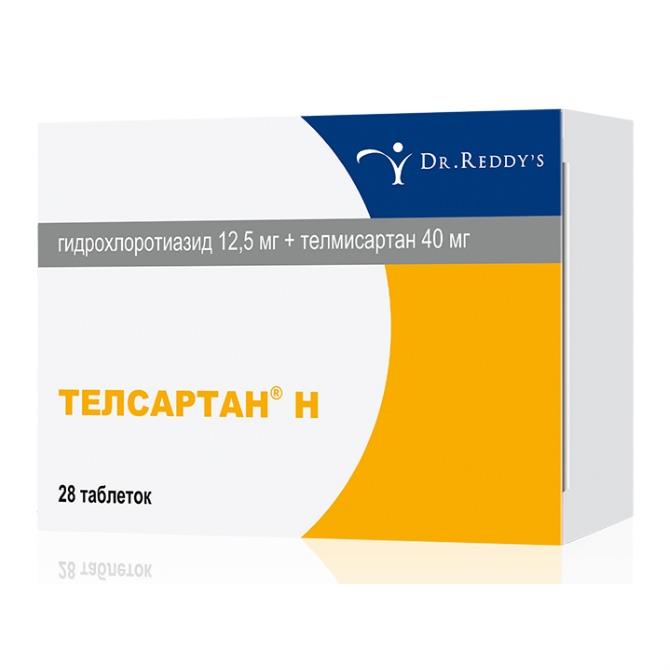 ТЕЛСАРТАН Н 12.5мг+40мг N28 таб. Dr. Reddy.s Laboratories Ltd.