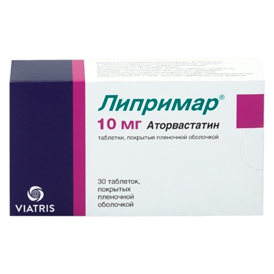 ЛИПРИМАР 10мг N30 таб. покрытые пленочной оболочкой Пфайзер Фармасьютикалз ЭлЭлСи