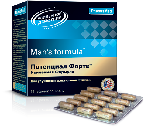 МЕНС ФОРМУЛА ПОТЕНЦИАЛ ФОРТЕ УСИЛЕННАЯ ФОРМУЛА таб. 1200мг N15 West Coast Laboratories