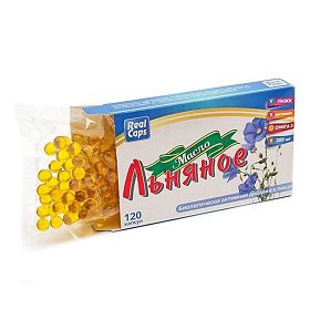 МАСЛО ЛЬНЯНОЕ Первый холодный отжим 0,25г капс. N120 РеалКапс 