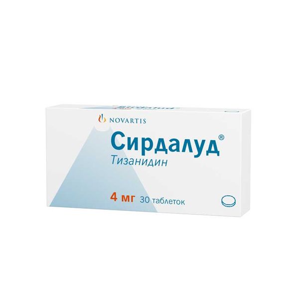 СИРДАЛУД 4мг N30 таб. Новартис Саглик Гида ве Тарим Юрюнлери Санайи ве Тикарет А.С.