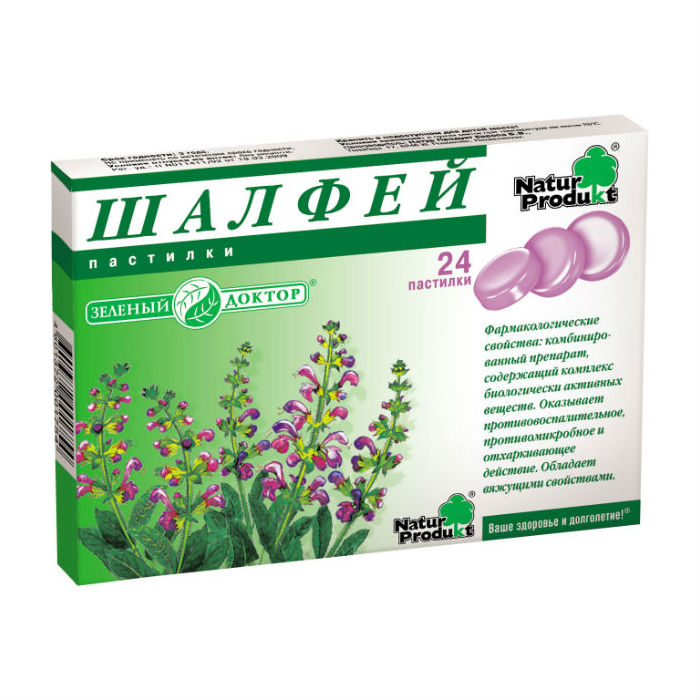 ШАЛФЕЙ НАТУР ПРОДУКТ пастилки (БАД) N24 Др. мед. Ауфдермаур АГ