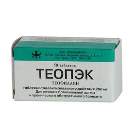 ТЕОПЭК 200мг N50 таб. с пролонгированным высвобождением Алиум АО