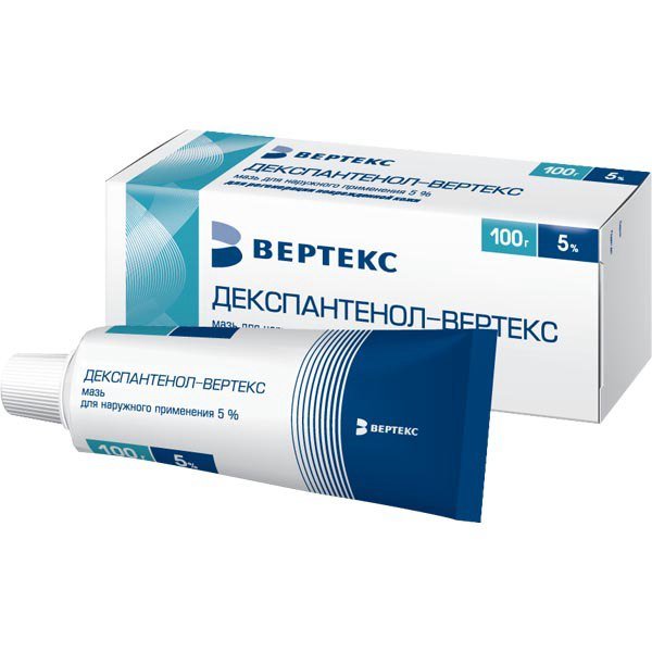 ДЕКСПАНТЕНОЛ-ВЕРТЕКС 5% 100г мазь д/наружного применения ВЕРТЕКС АО