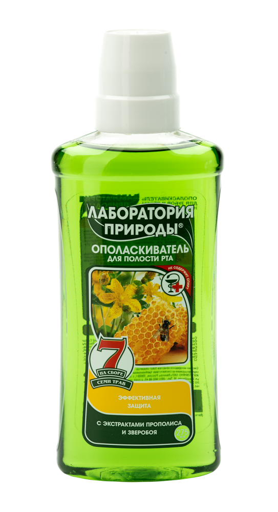 ЛАБОРАТОРИЯ ПРИРОДЫ ополаскиватель д/полости рта Прополис/Зверобой 275мл Аванта