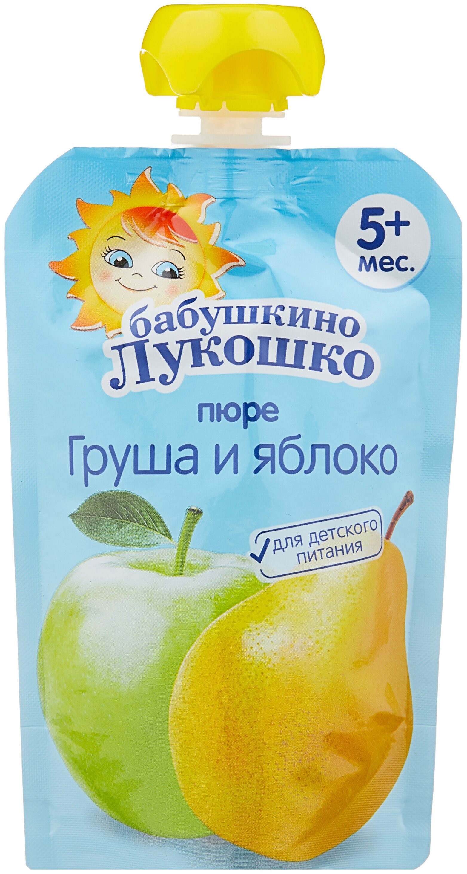 БАБУШКИНО ЛУКОШКО пюре Яблоко/груша 90г