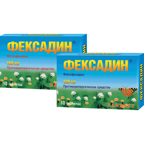 ФЕКСАДИН 180мг N10 таб. покрытые пленочной оболочкой Сан Фармасьютикал Индастриз Лтд