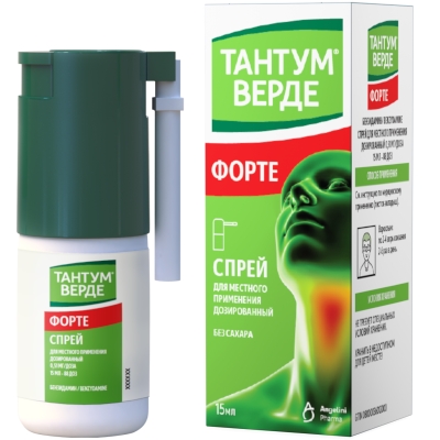 ТАНТУМ ВЕРДЕ ФОРТЕ 15мл спрей д/местного применения Азиенде Кимике Риуните Анжелини Франческо А.К.Р.А.Ф. С.п.А.