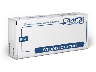 АТОРВАСТАТИН-АЛСИ 10мг N30 таб. покрытые пленочной оболочкой АЛСИ Фарма (Новый дизайн)