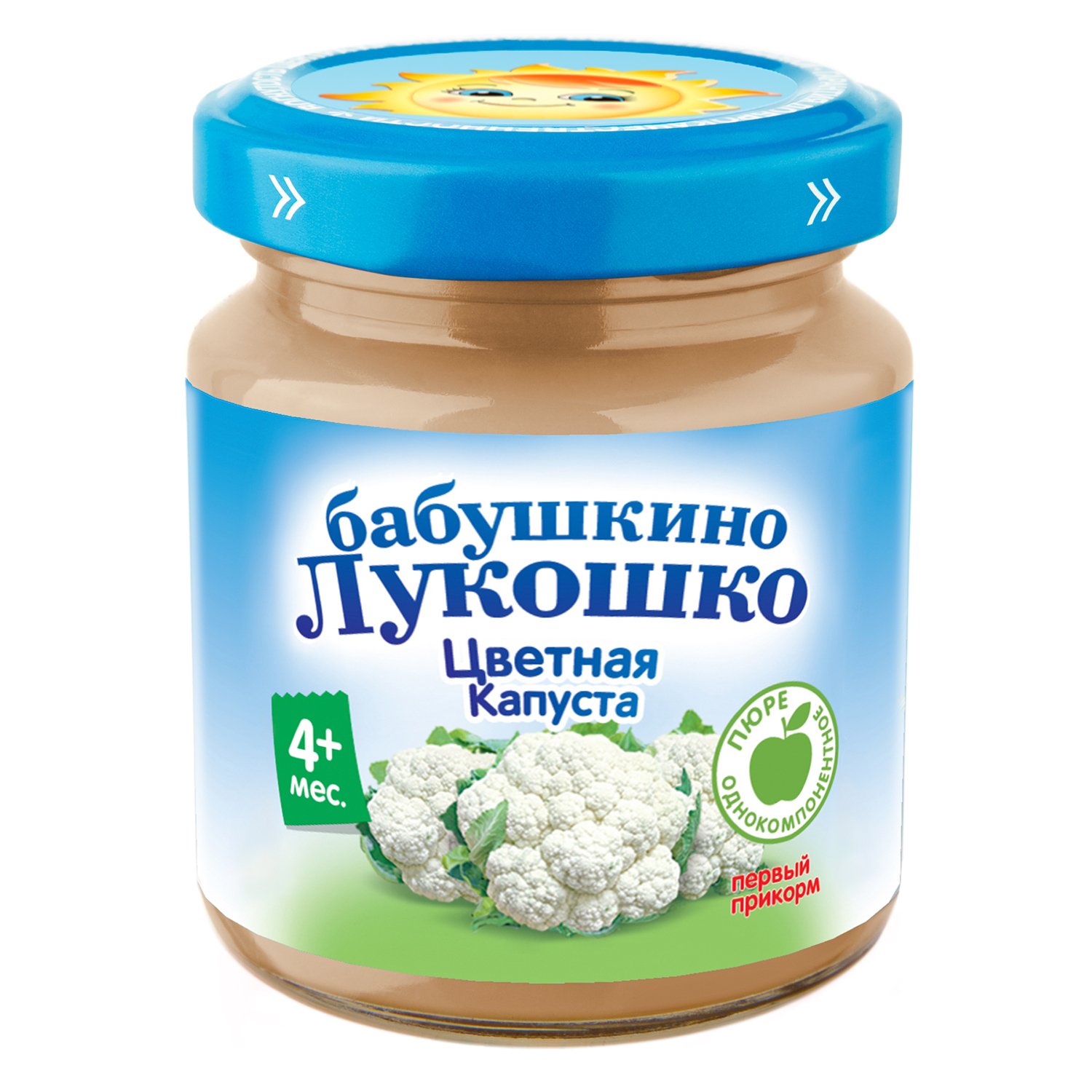 БАБУШКИНО ЛУКОШКО пюре Цветная капуста 4+ 100г Фаустово Завод детского питания