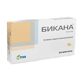 БИКАНА 50мг N28 таб. покрытые пленочной оболочкой Натива ООО