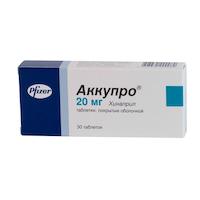 АККУПРО 20мг N30 таб. покрытые пленочной оболочкой Pfizer