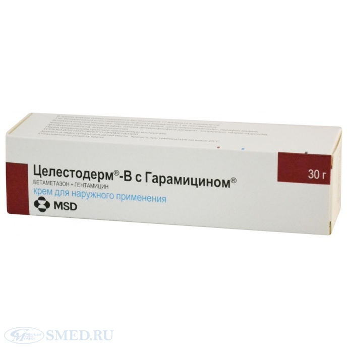 ЦЕЛЕСТОДЕРМ-В С ГАРАМИЦИНОМ 30г крем Шеринг-Плау Лабо Н.В.