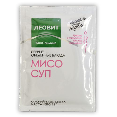 ХУДЕЕМ ЗА НЕДЕЛЮ Мисо-суп 15г Леовит