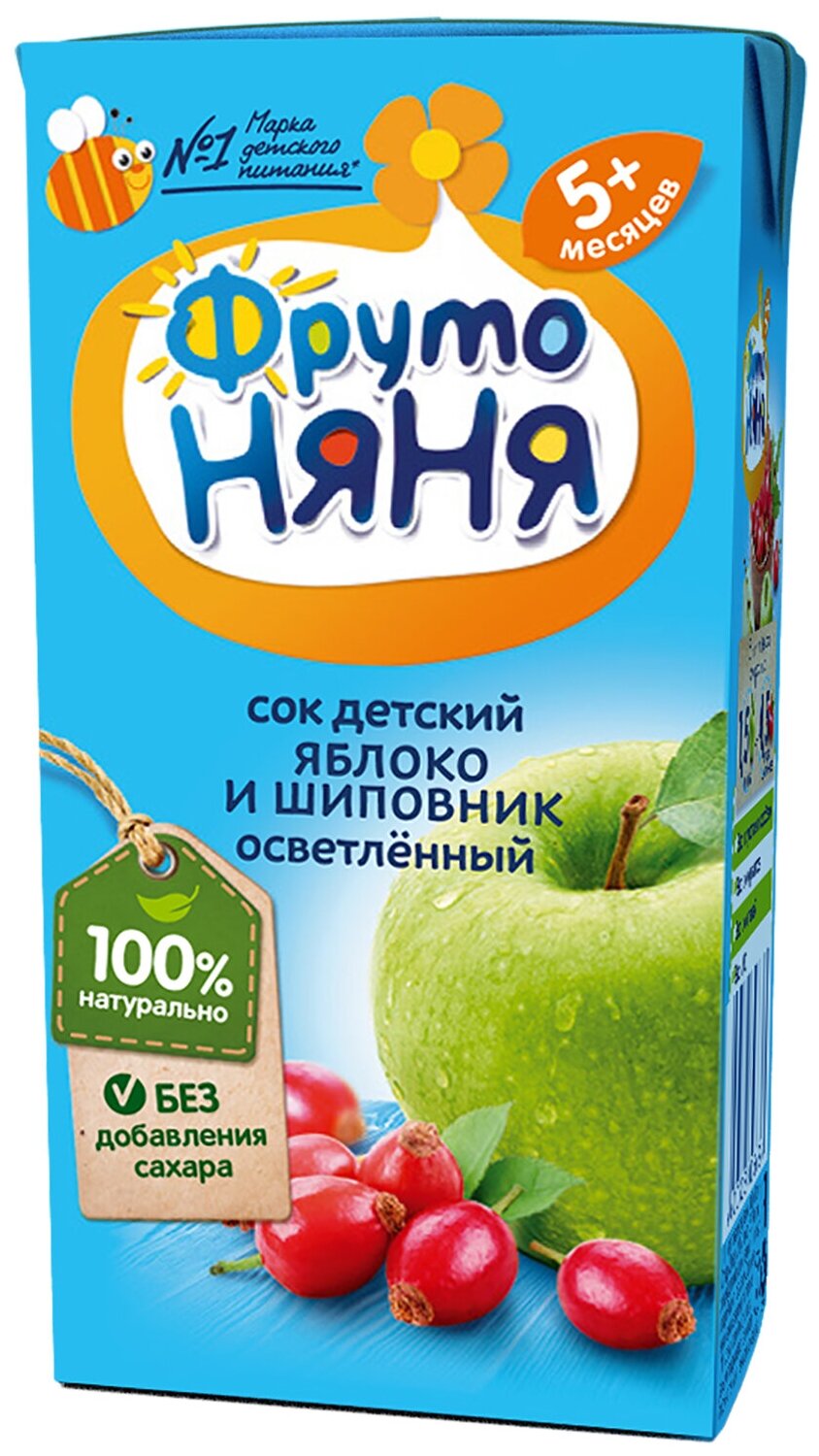ФРУТОНЯНЯ сок Ябл шиповник осветл 0,5л