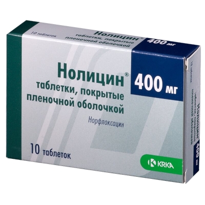 НОЛИЦИН 400мг N10 таб. покрытые пленочной оболочкой КРКА-Рус