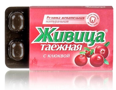 ЖИВИЦА таежная жев.резинка(клюква) N5