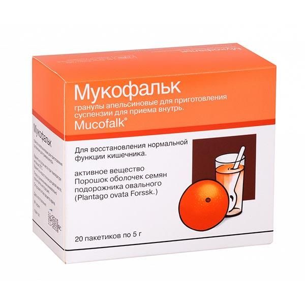 МУКОФАЛЬК 5г N20 гранулы д/приготовления суспензии с запахом Апельсина Др. Фальк Фарма ГмбХ