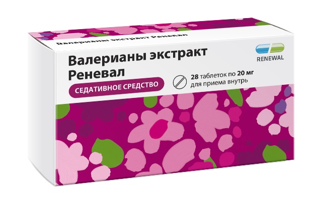 ВАЛЕРИАНЫ ЭКСТРАКТ РЕНЕВАЛ 20мг N50 таб. покрытые пленочной оболочкой Обновление ПФК АО