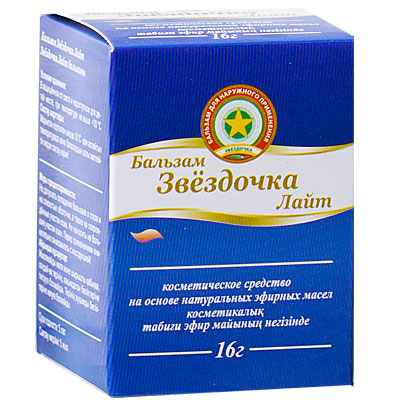 ЗВЕЗДОЧКА ЛАЙТ бальзам 16г Central Pharmaceutical Joint Stock Company №3 (Foripharm)