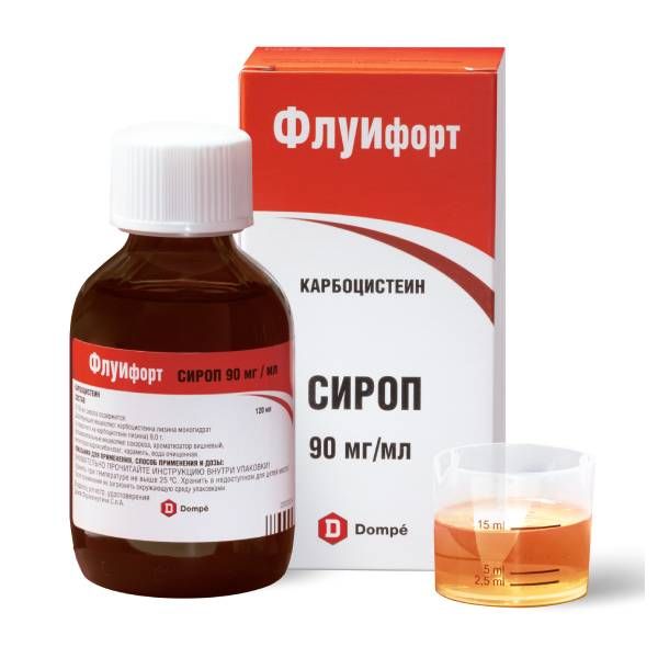 ФЛУИФОРТ 90мг/мл 120мл сироп Dompe