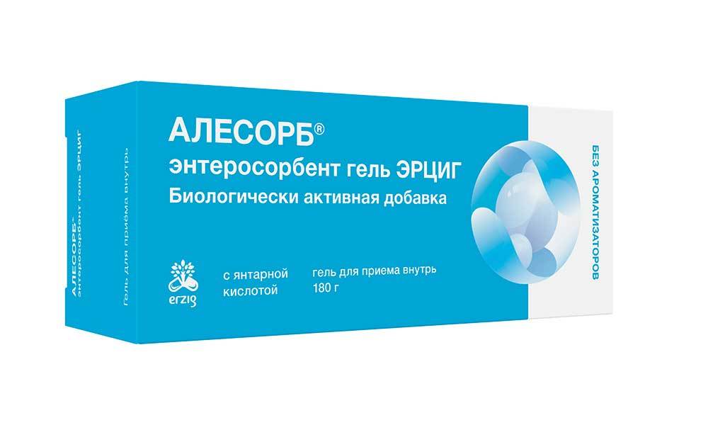 АЛЕСОРБ ЭНТЕРОСОРБЕНТ ГЕЛЬ ЭРЦИГ д/приема внутрь 180г Фармфабрика ООО